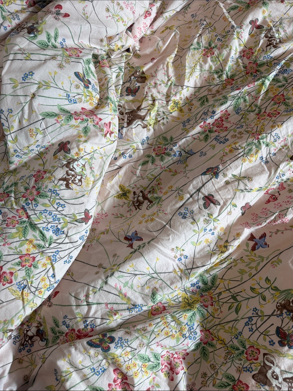 Pink Disney Bambi twin/single duvet cover.